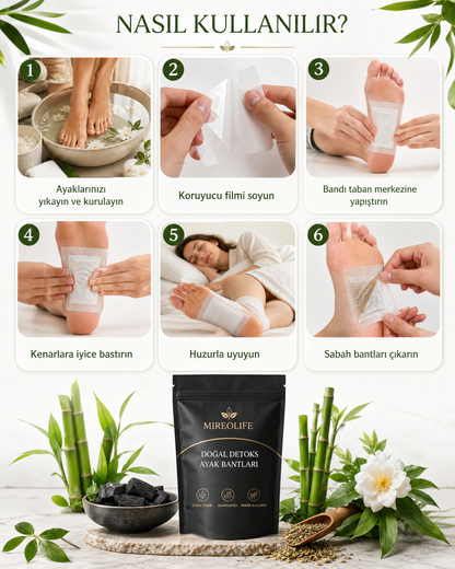 Mireolife Bitkisel Detoks Ayak Bantları